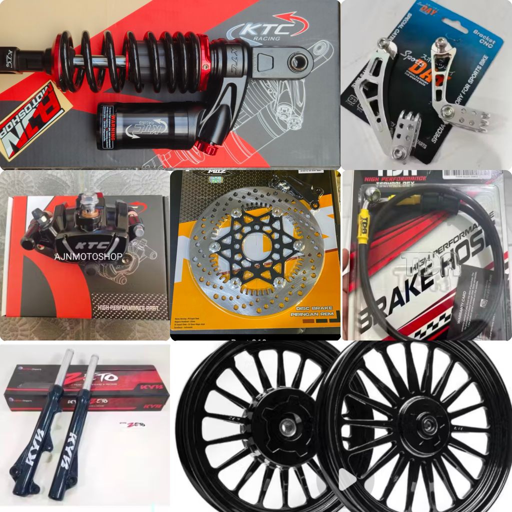 Paketan vario shok belakang shok depan slang rem kaliper breket selang velg ktc