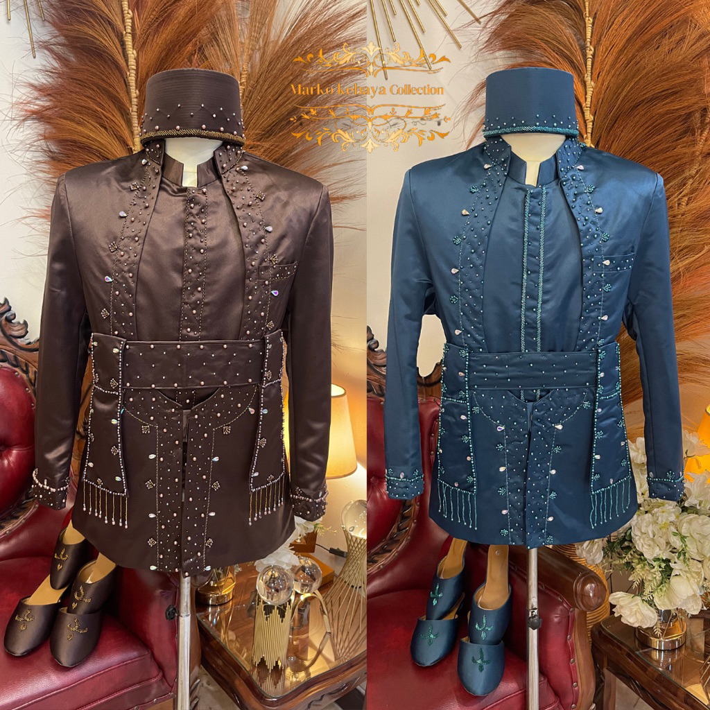 Beskap pengantin sunda denim | Beskap sunda pengantin | Beskap pengantin pria sunda