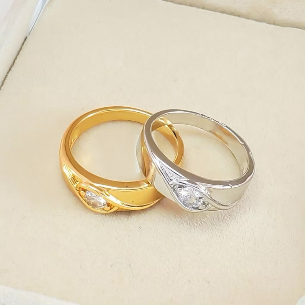 (BISA COD) CICIN TUNANGAN PERHIASAN WANITA DAN PRIA MEWAH ELEGAN TERBARU DAN TERLARIS