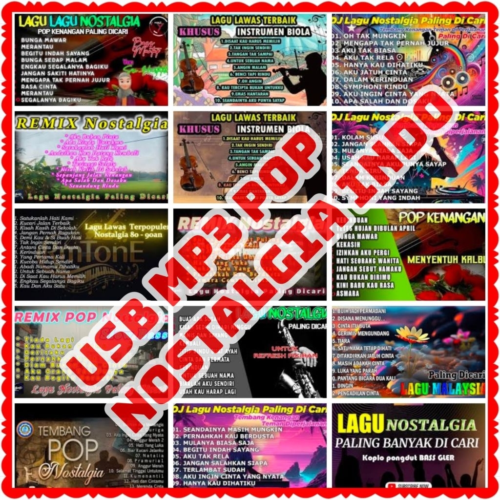 USB ISI LAGU POP INDONESIA TEMBANG KENANGAN NOSTALGIA-USB ISI LAGU POP NOSTALGIA-USB ISI LAGU UNTUK 
