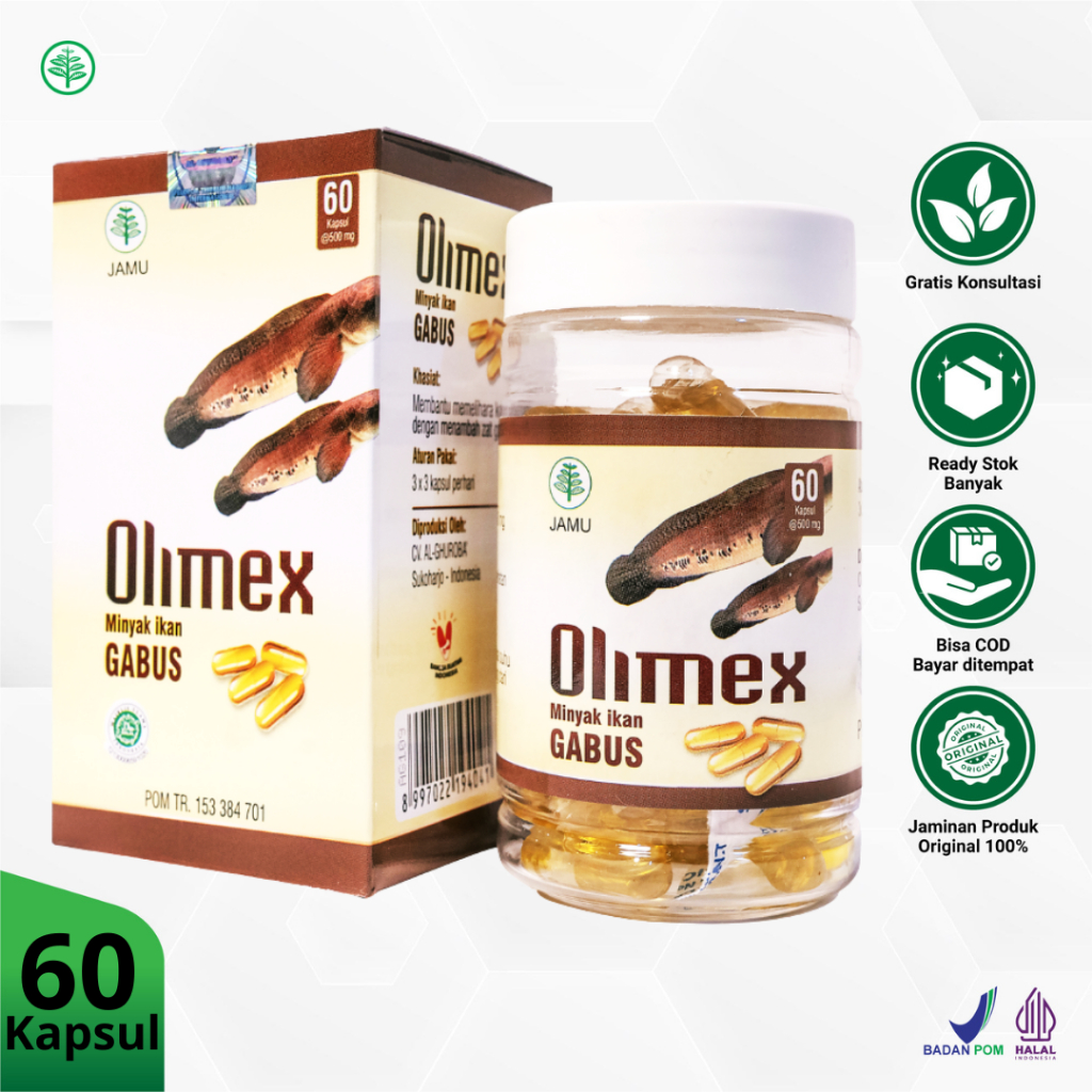 OLIMEX ~Minyak Ikan Gabus Albumex Olimex Asli Original 100%