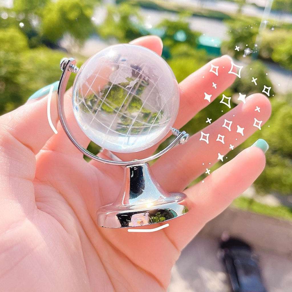 Globe Kristal Mini dekorasi Desktop Kreatif Dekorasi Meja Pajangan Bola Kristal