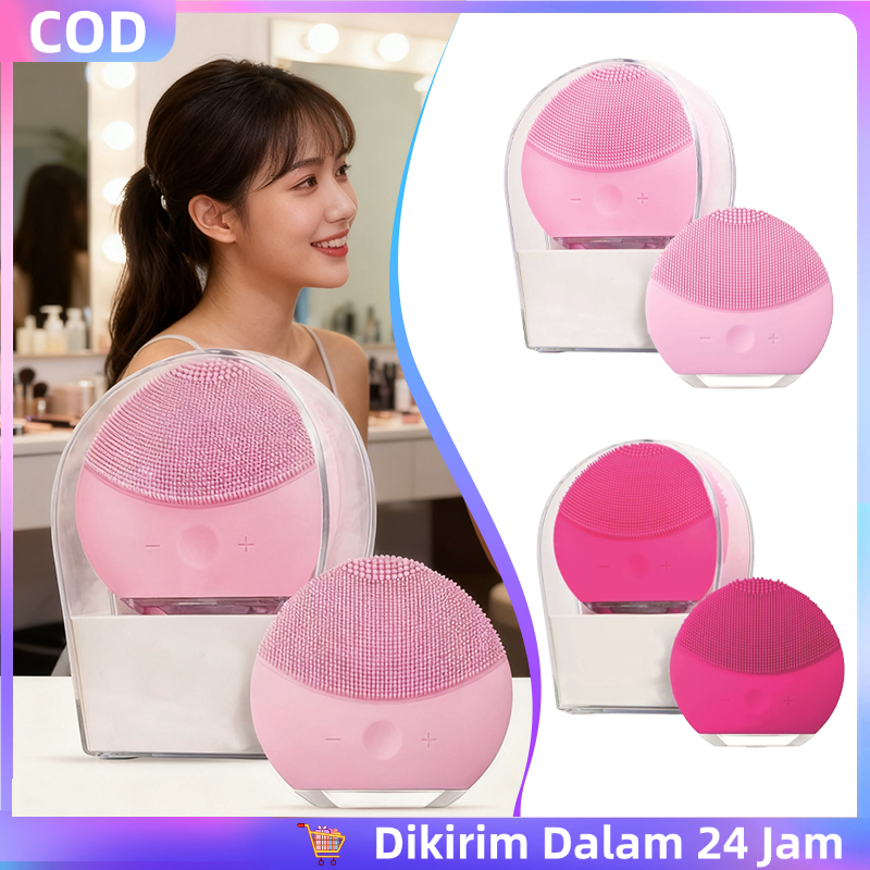 1pcs Cleanser Automatic Facial Cleanser Electric Pembersihan Getaran Ultrasonik Listrik Alat Pembers