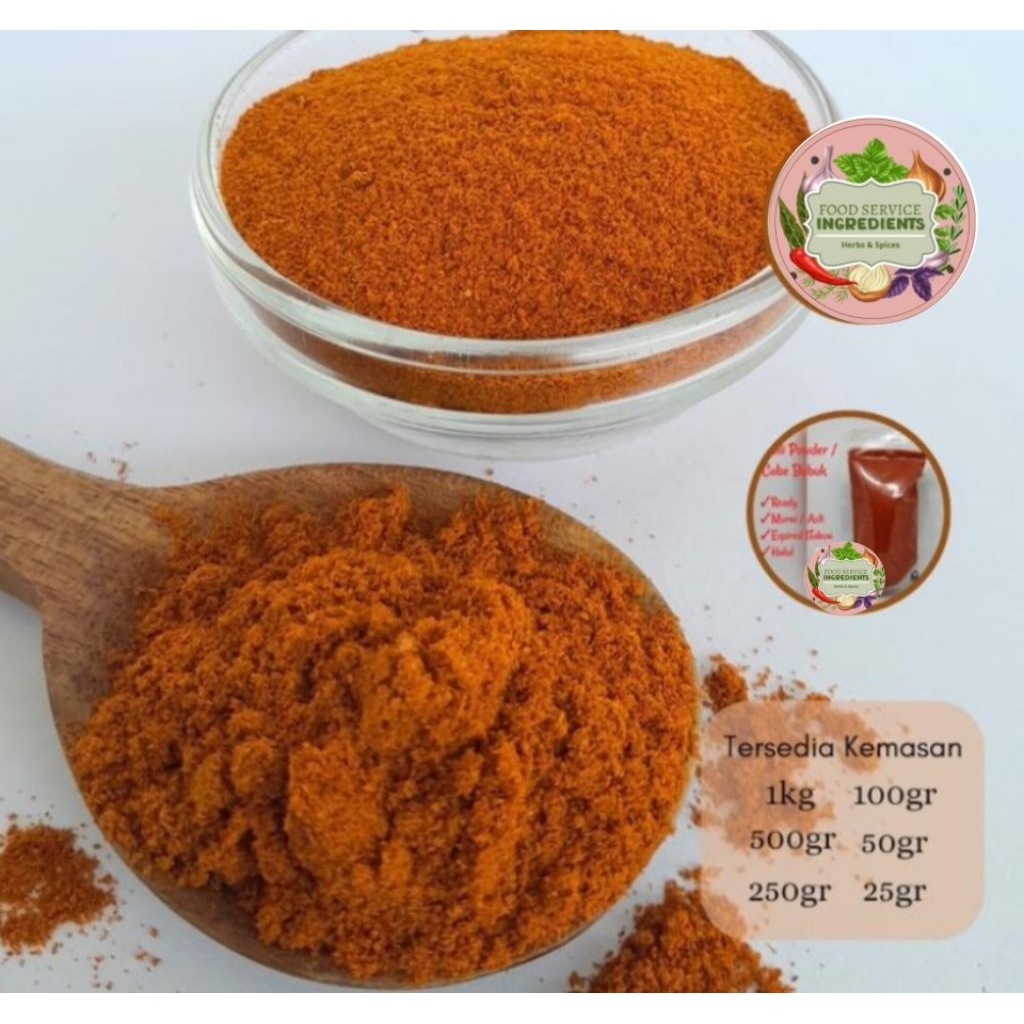 Chili powder import / cabe bubuk asli / cabe rawit bubuk