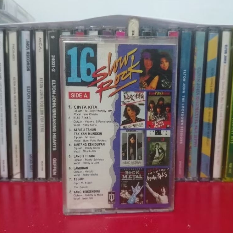 Kaset Pita Indo Original 16 Slow Rock Kompilasi Nike Ardilla Iwan Fals Nicky Astria Achmad Akbar Met