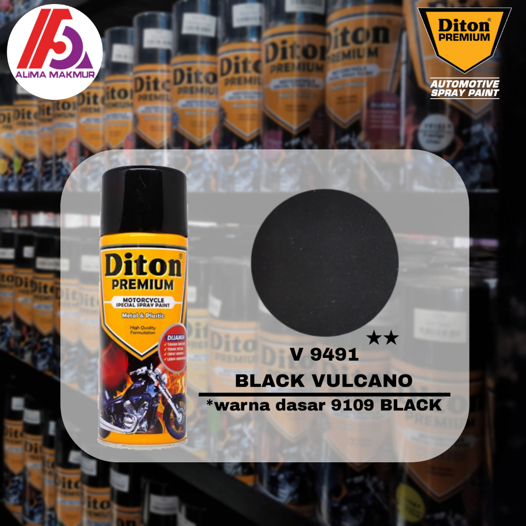 Diton Premium V 9491 Black Vulcano 400cc / Pilok Diton Black vulcano / Pilok Bodi Motor Hitam