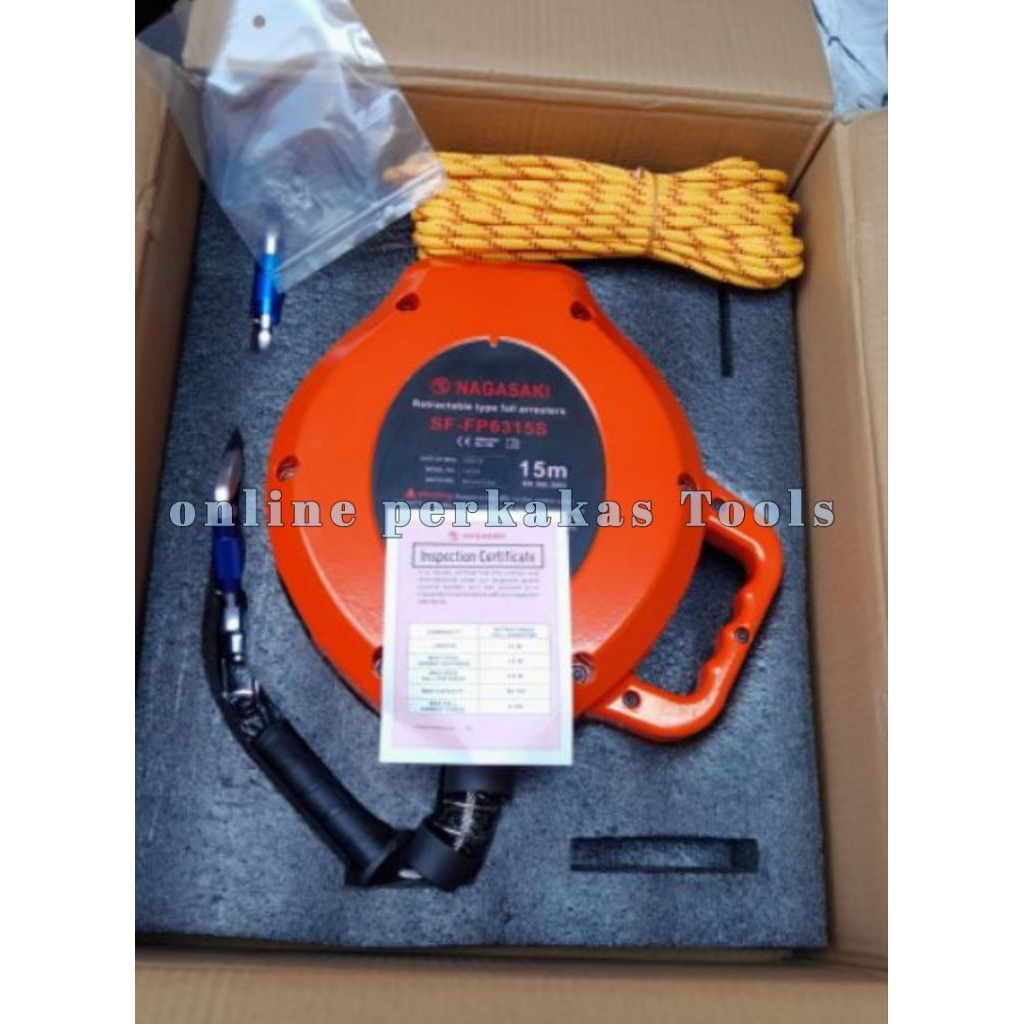 Fall Arrester Retractable NAGASAKI 15METER Safety Alat Pengaman Kerja