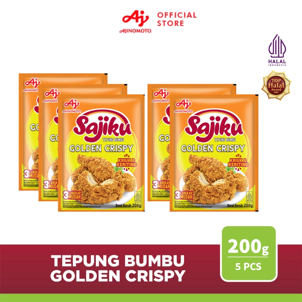 Sajiku® Tepung bumbu Golden Crispy Sachet 200g (5 pcs)