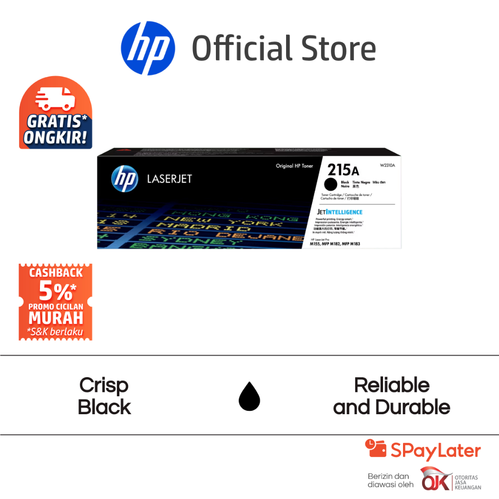 Tinta HP 215A Black Original LaserJet Toner Cartridge Hitam Cartridge Asli HP Color LaserJet Pro M15