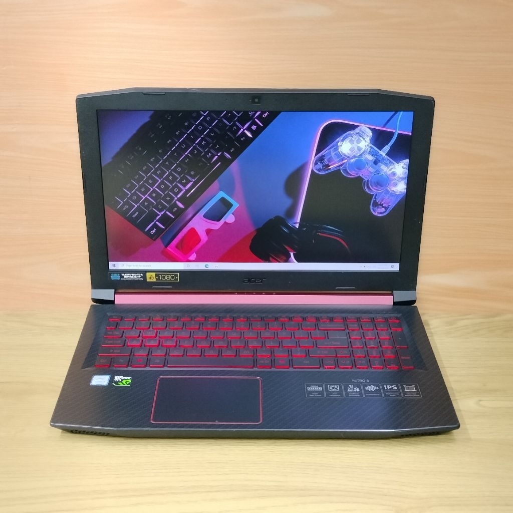 laptop gaming acer nitro 5 intel core i7-8750H nvidia gtx 1050Ti ram 8gb/ssd 512gb fhd ips backlit