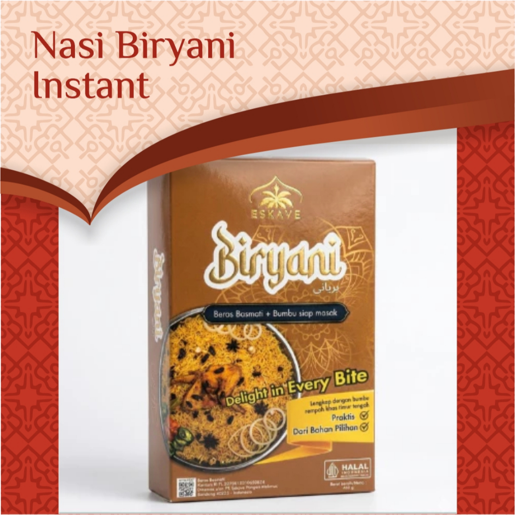 Nasi Biryani Beras Bumbu Instan Kemasan Premium Komplit
