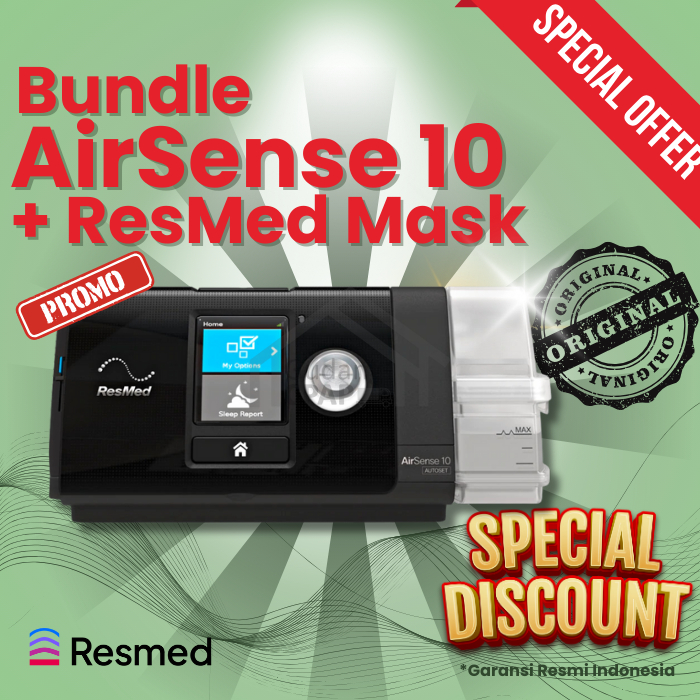 Bundle ResMed AirSense 10 AutoSet + ResMed Mask | PROMO SPESIAL