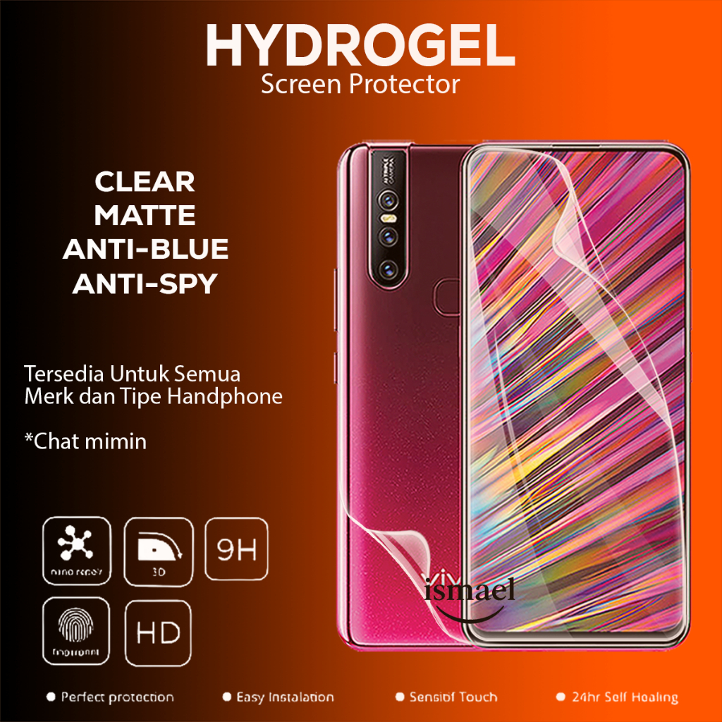 Anti Gores Hydrogel For Vivo V15 Hydrogel Film Pelindung Layar