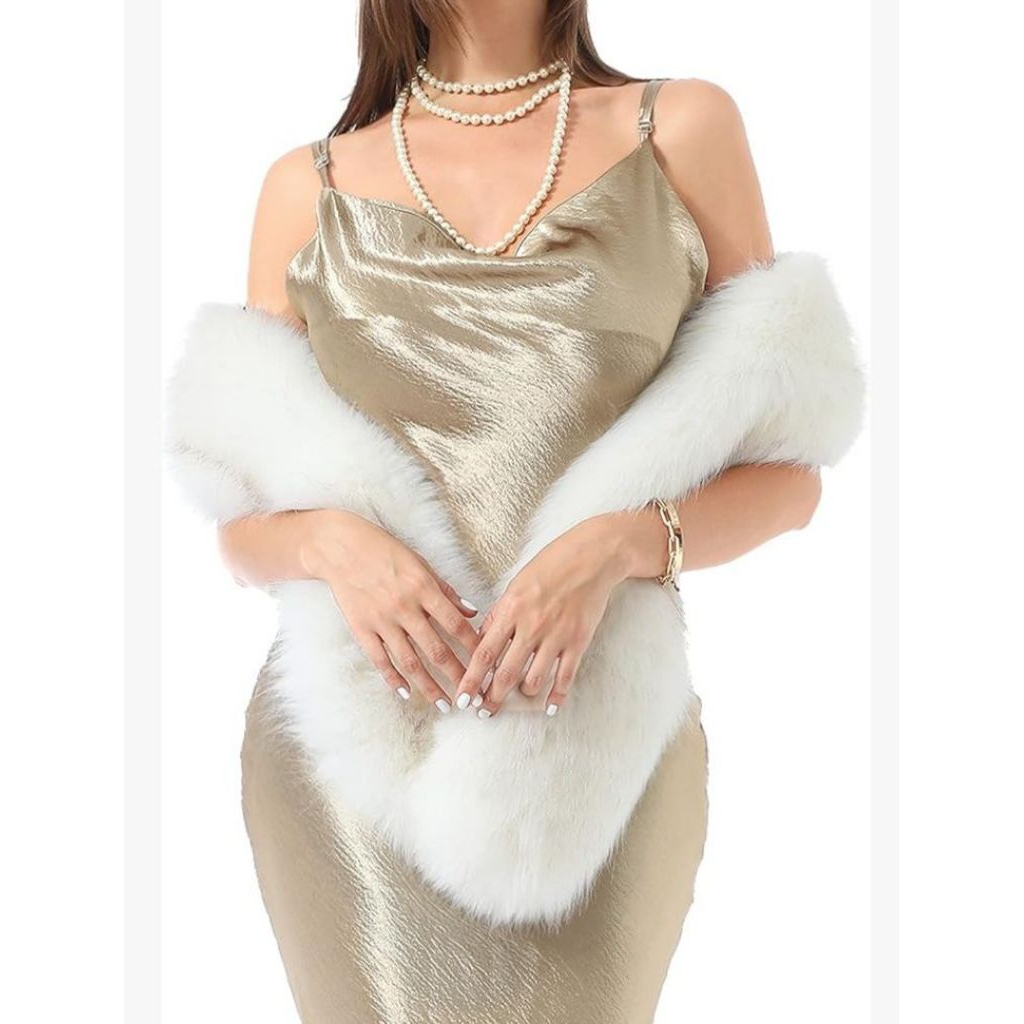 syal bulu korea / selendang bulu / syal scraft bulu korea