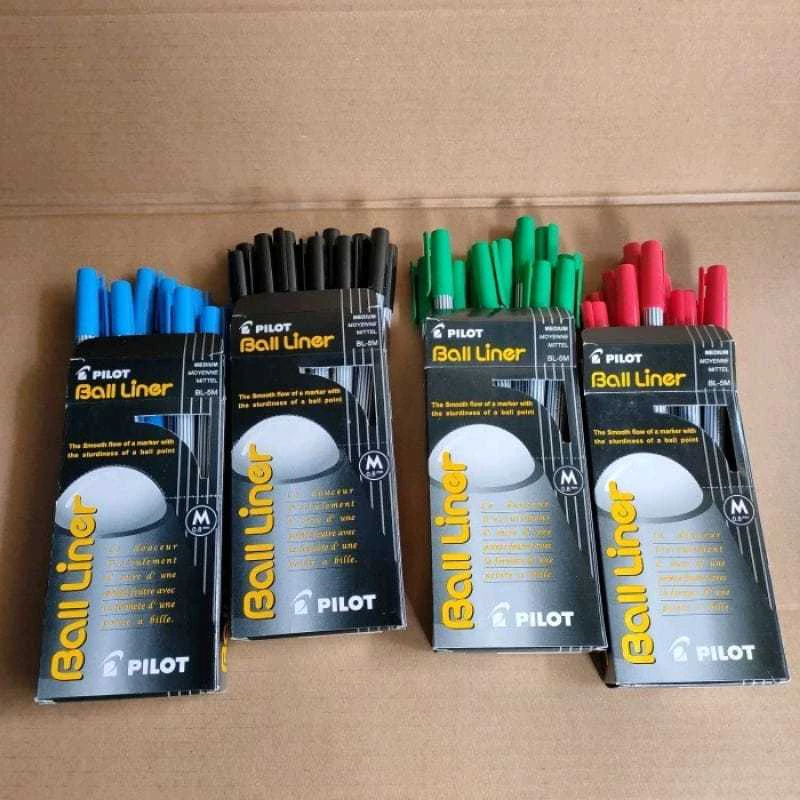 Pulpen Pilot Ball Liner 0.8 (1 PACK ISI 12 PCS)/Pulpen Pilot ORI