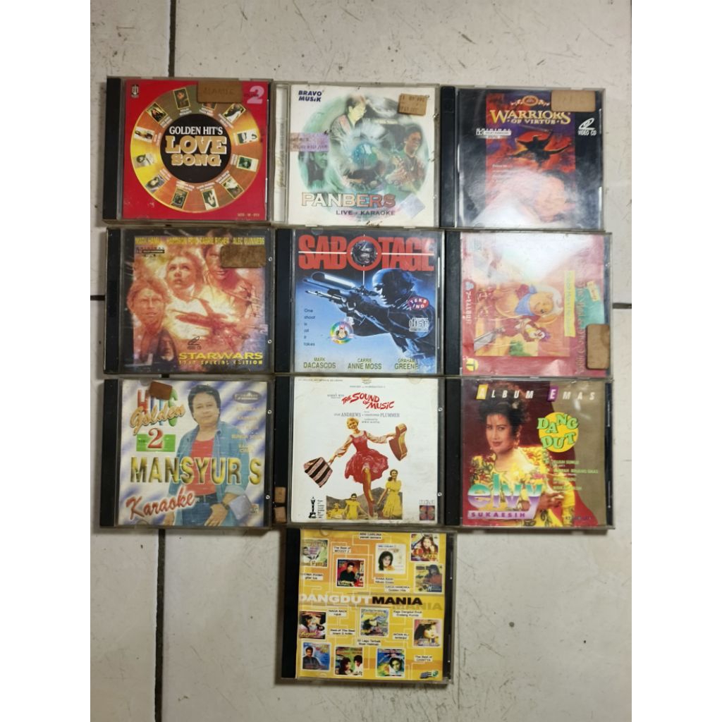 Kaset CD / VCD JADUL BORONGAN SECOND 20pcs