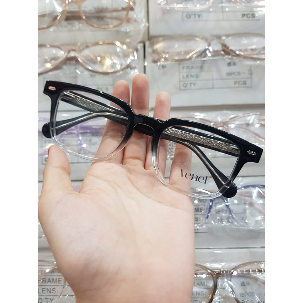 kacamata tebal unisex pria wanita model petak gaul kode 10460 anti radiasi blueray photocromic
