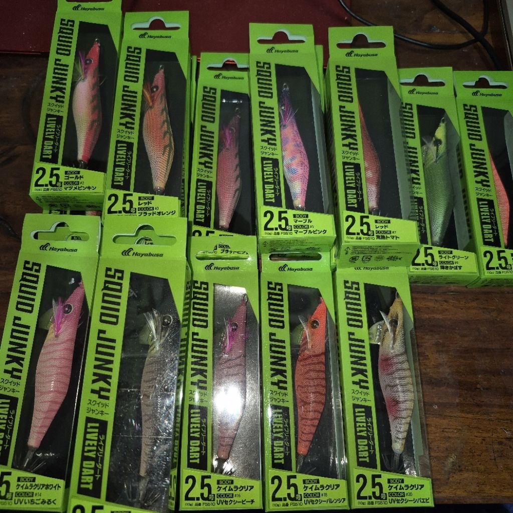 19pcs Egi Hayabusa Squid Junky size 2.5