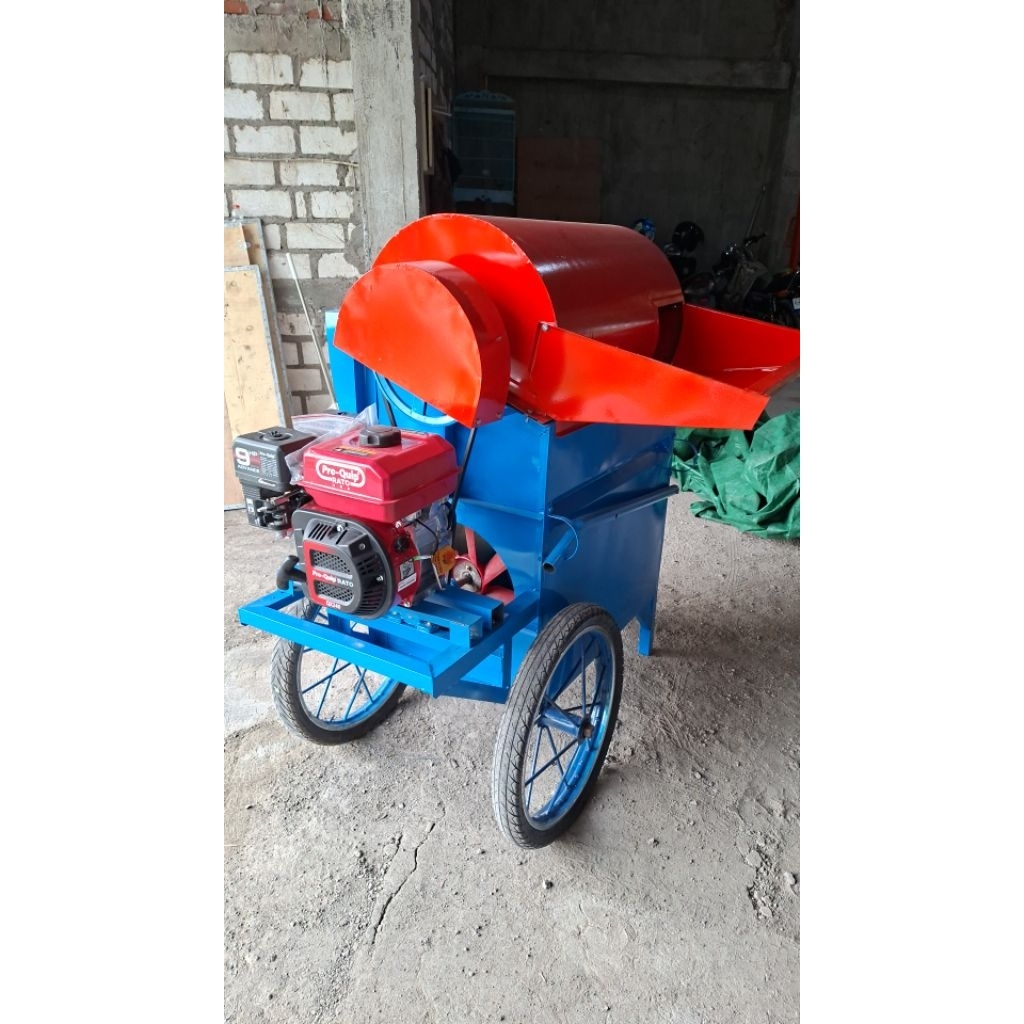 MESIN PERONTOK PADI LENGKAP DENGAN MESIN 9 HP