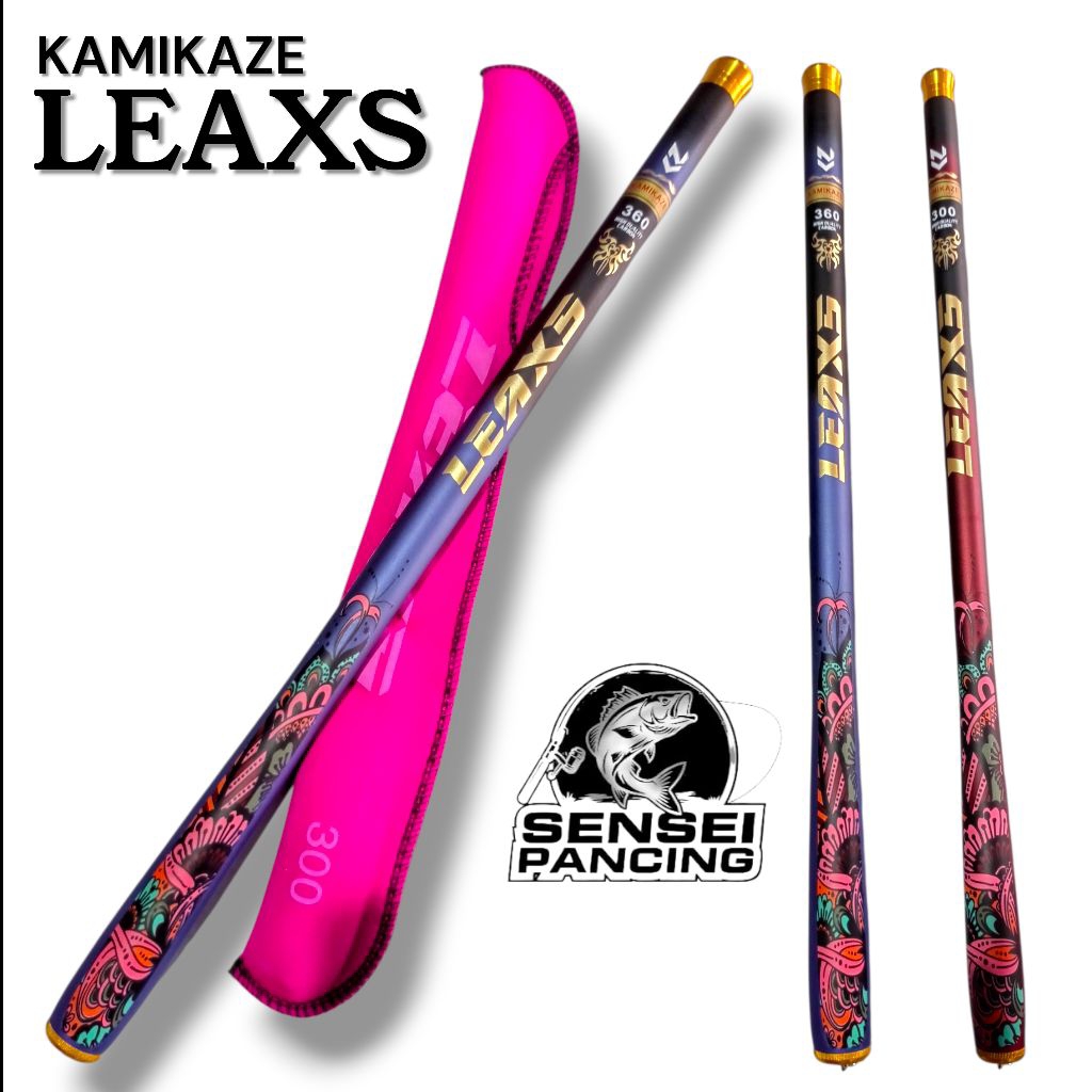 Joran Tegek KAMIKAZE LEAXS Hi-Carbon Blank Compact Kuat & Ringan Dengan Disain Menarik