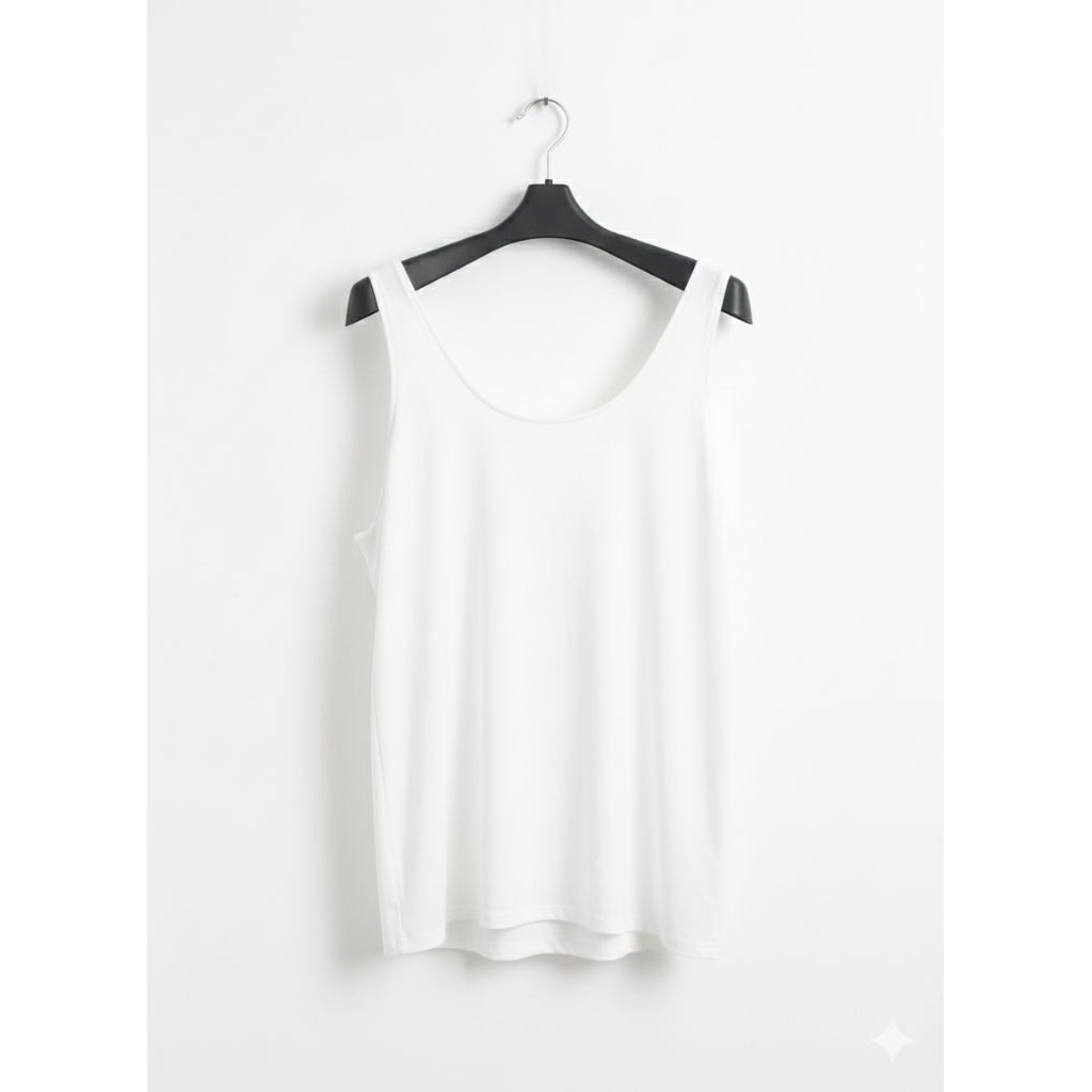 tank top Chico's white singlet putih polos branded wanita