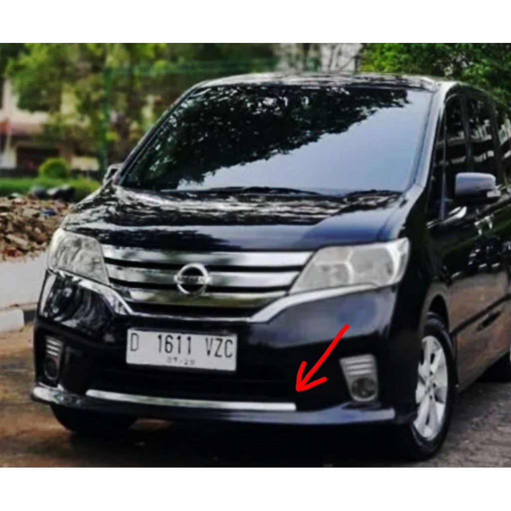 LIST CHROME PELINDUNG BUMPER NISSAN SERENA BIKIN TAMPAK ELEGANT