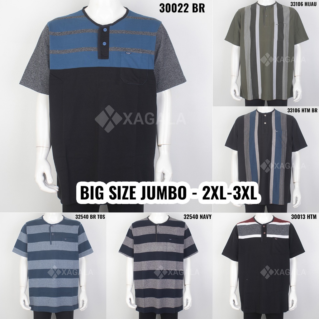 XXL-XXXL SILOMIDE KAOS JUMBO PRIA PENDEK KAOS OBLONG PRIA KANCING BIG SIZE PREMIUM ORIGINAL BRANDED