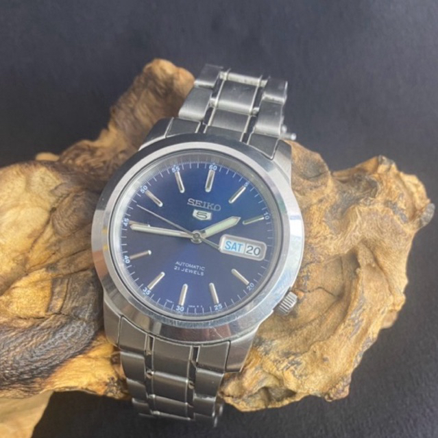 Jam Seiko 5 Automatic Kinetik SNKE51K1 38mm Blue Dial