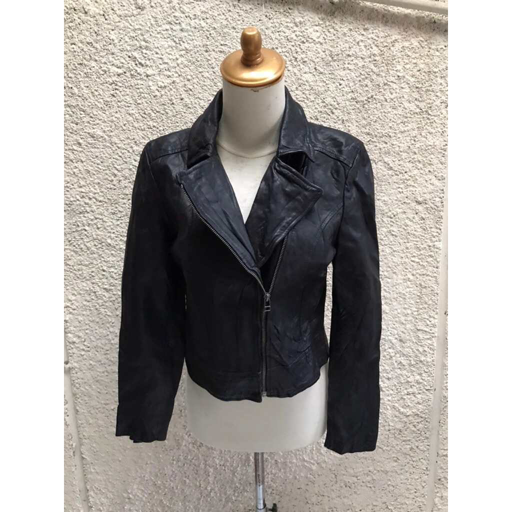 Mango biker leather jacket