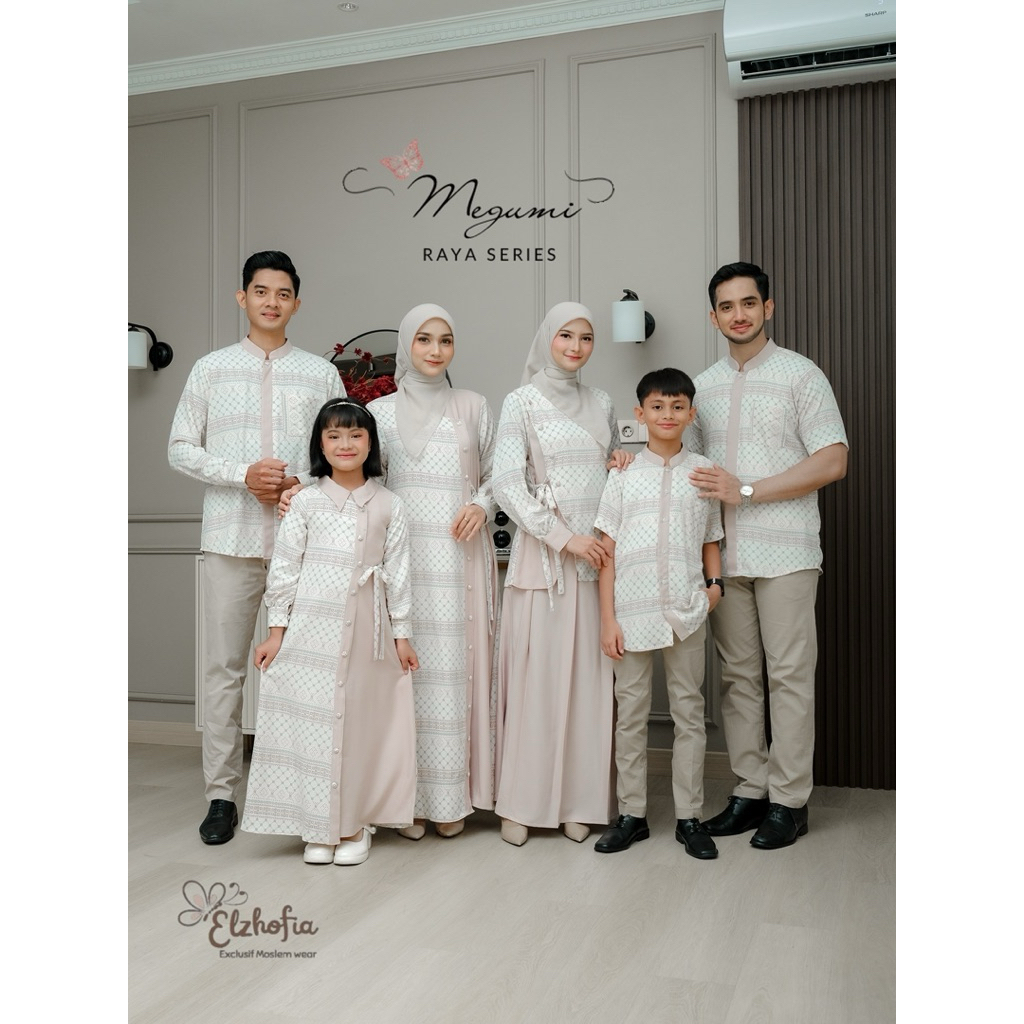 Sarimbit Megumi Raya series / baju couple lebaran / one set malay