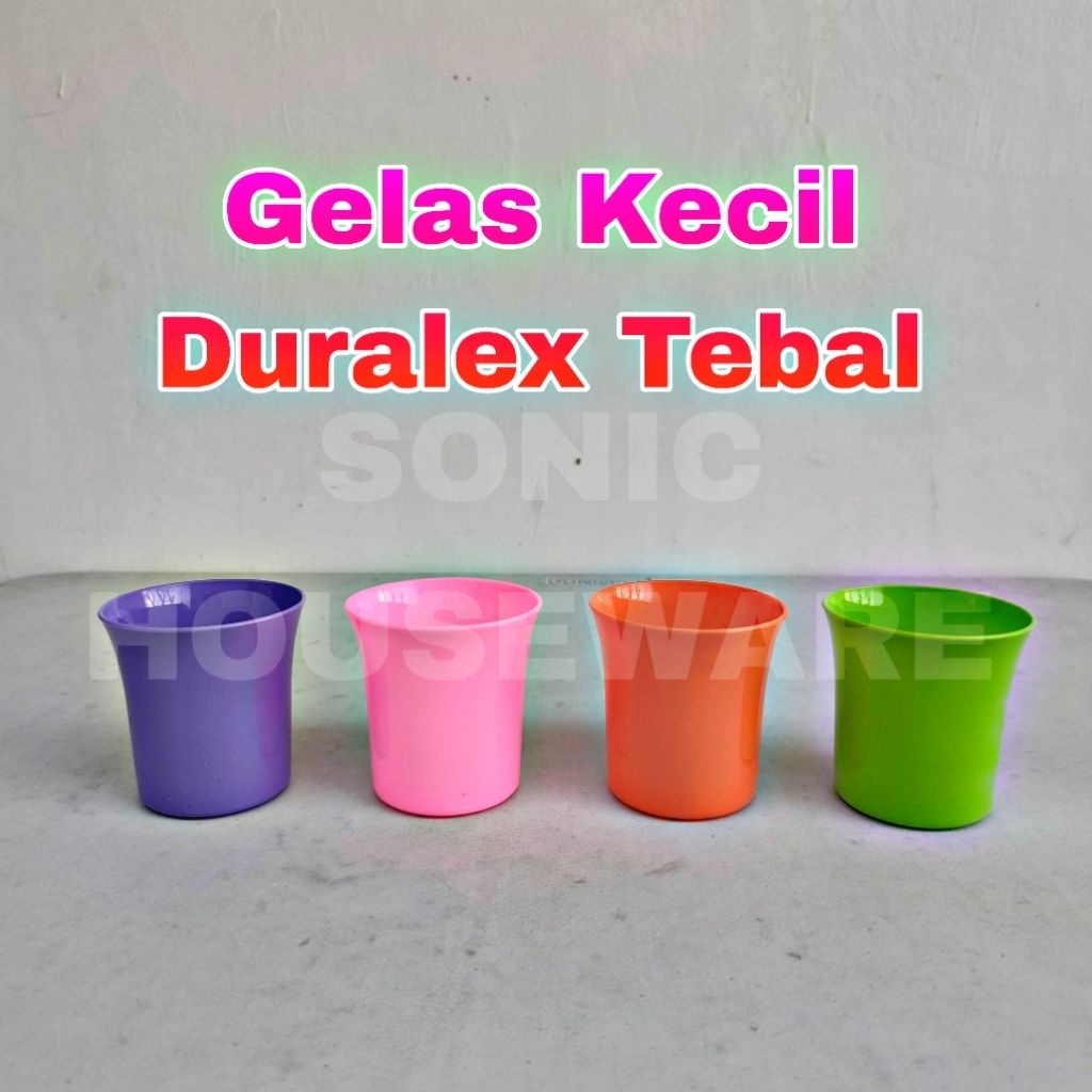 6 pcs Gelas Bulat Kecil Pendek Duralex Ori Tebal 250 ML Polos BPA Free Minum Minuman Cangkir Kopi Te