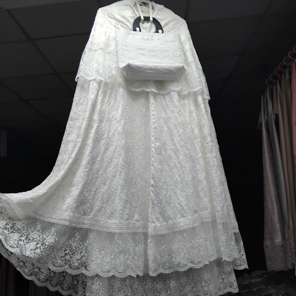 Mukena Dewasa Sutra Paris Renda Tille Premium Mukena Mewah Sutra Tille  Original