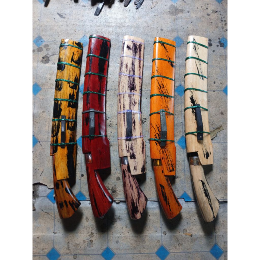 Golok kebun sarung kayu baja per asli siap pakai asah tajam golok pertanian alat perkebunan alat tan