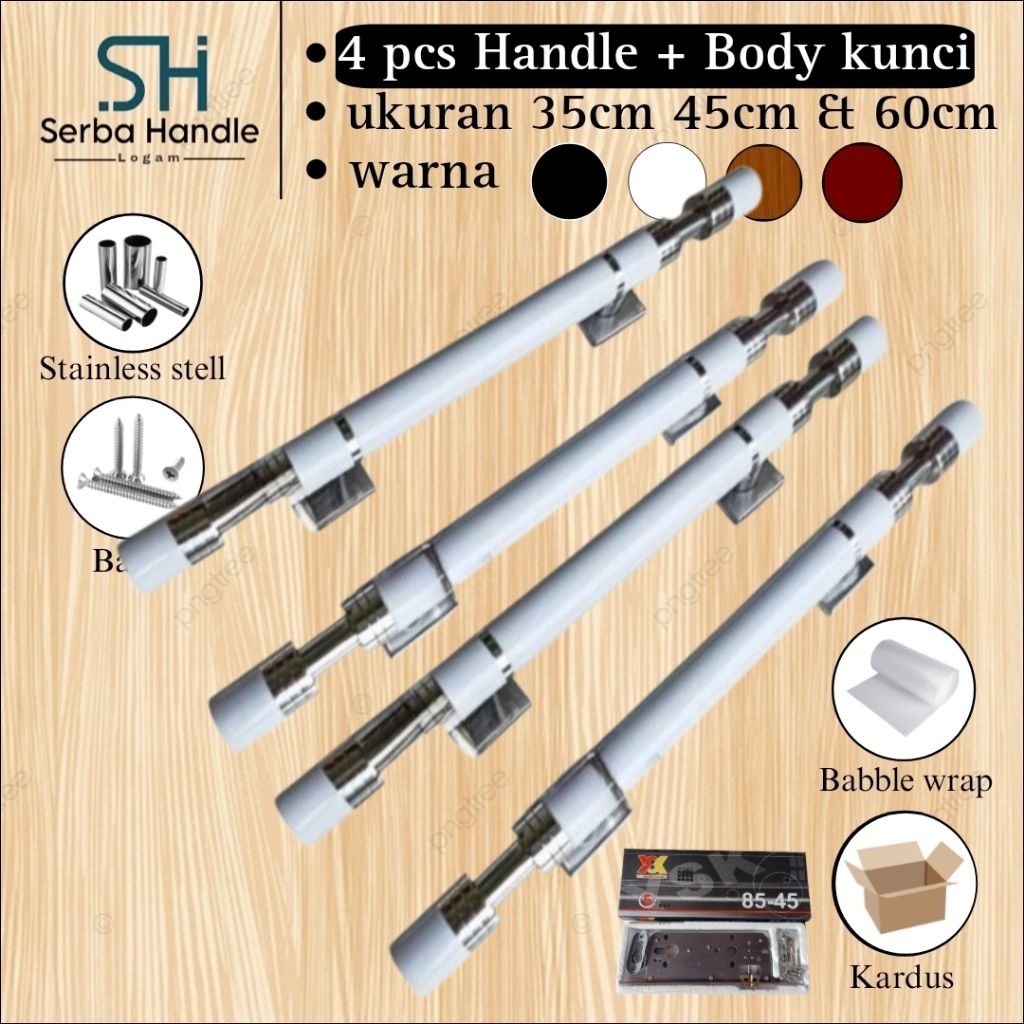 Terbaru HANDLE PINTU KUPU TARUNG / GAGANG PINTU MINIMALIS / TARIKAN PINTU FULL SET + BODY KUNCI