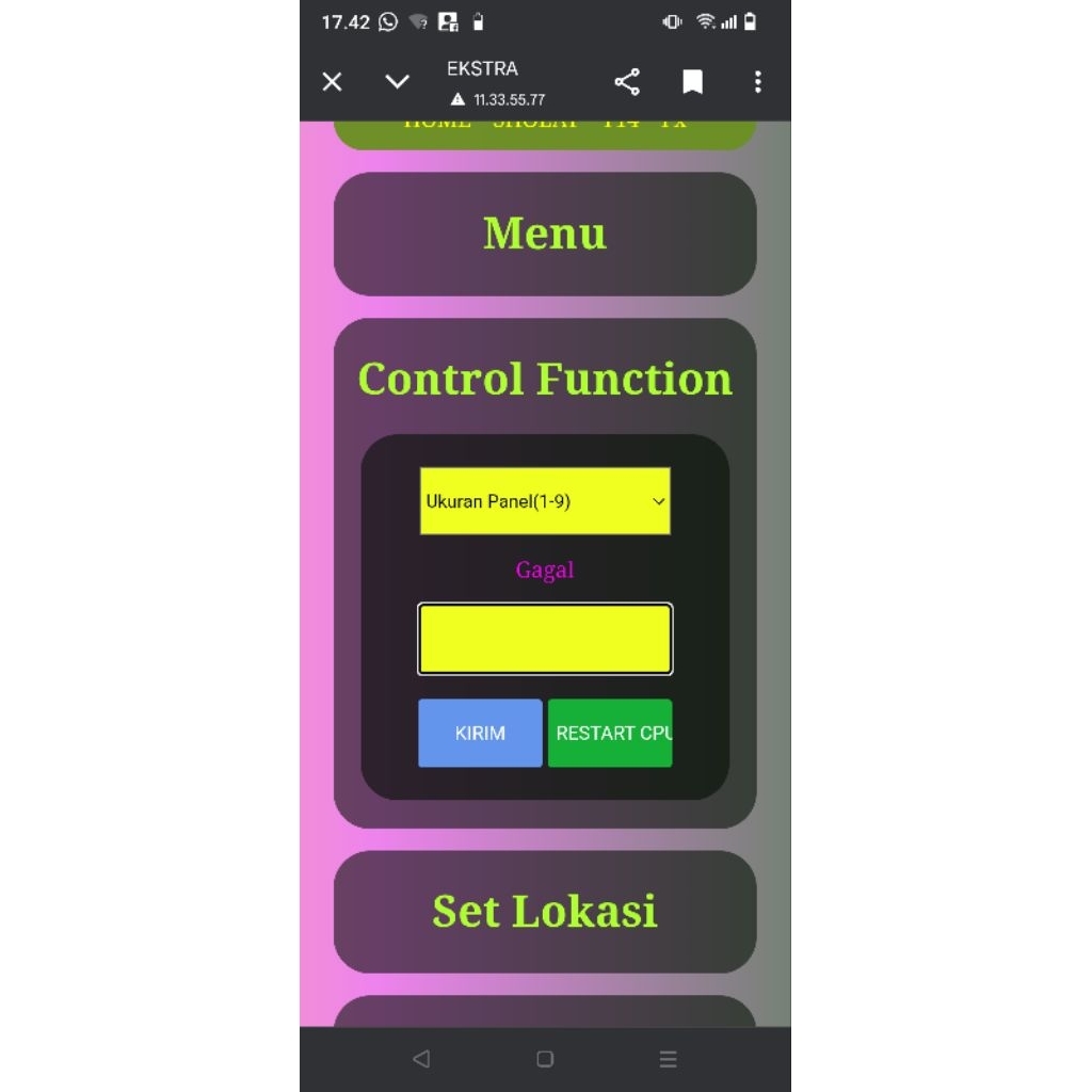 jam masjid digital RGB auto Tartil 100cmx20cm