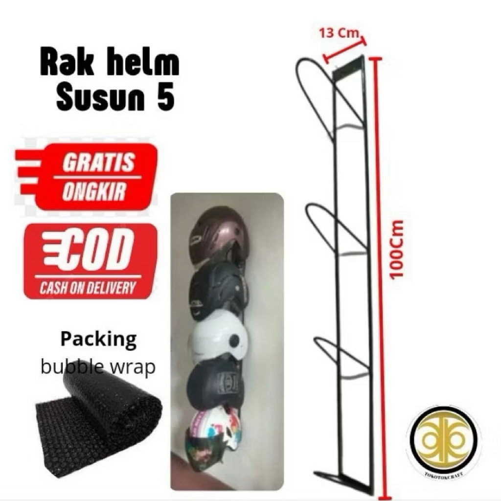 Rak Helm Kokoh Tempat Helm Tempel Dinding,GANTUNGAN HELM DINDING RAK HELM SUSUN 4 dan 5