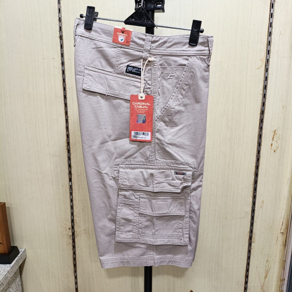 CARDINAL Celana Pendek Cargo Katun Pria Original EBV753 Bahan Berkualitas Tinggi Desain Keren Banyak