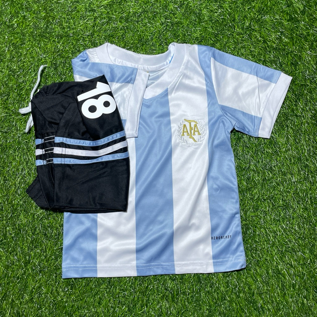 Jersey anak argentina anniversary 50th stelan kids baju bola anak