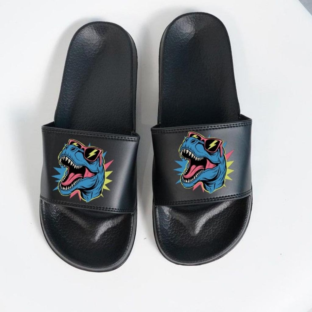 Sandal slide Pria wanita Smile / Sandal side Polos/ Sandal Slide Putih/Sandal Slide Hitam Terlaris