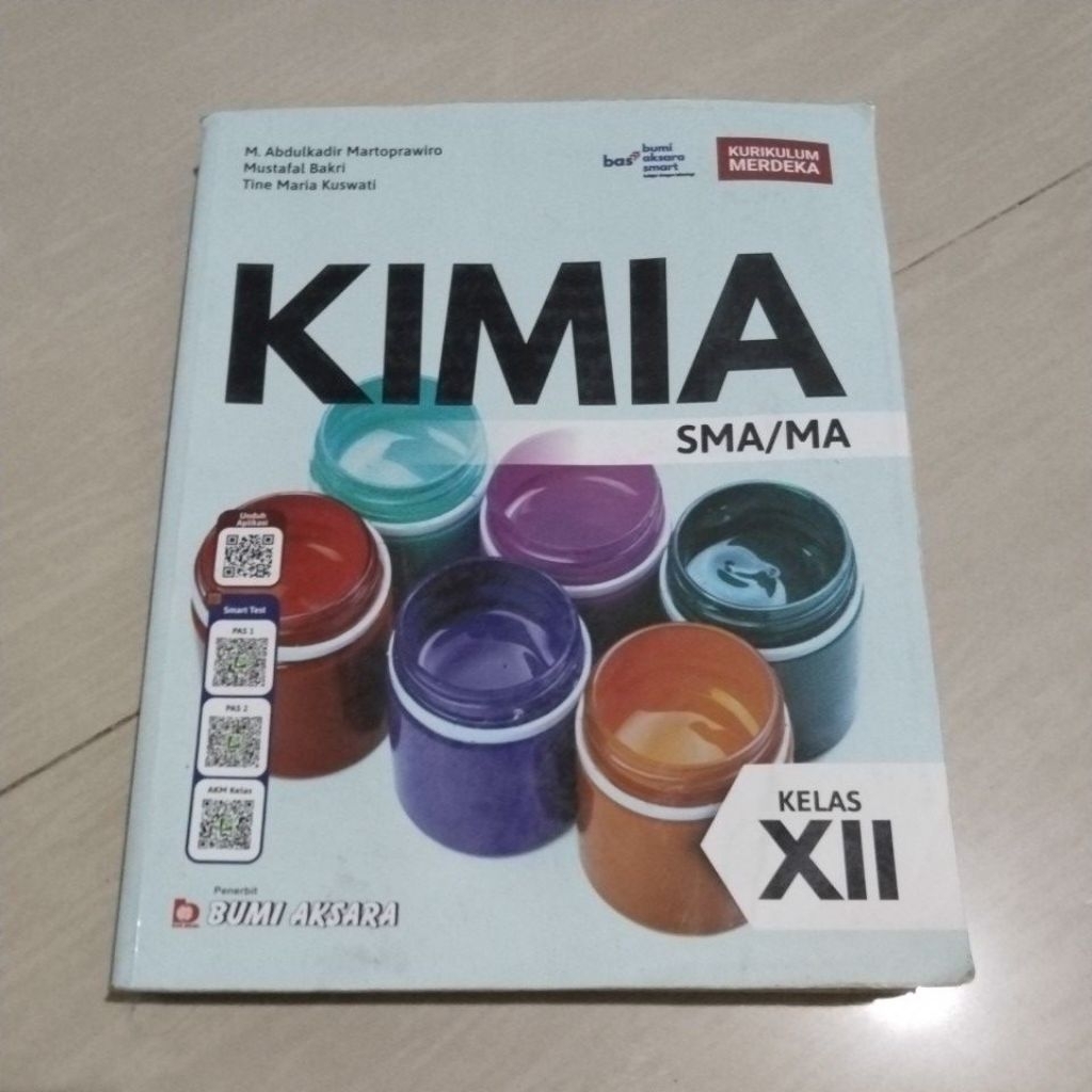 BUKU ORI BUKU KIMIA SMA KELAS XII/3/12 PENERBIT BUMI AKSARA KURIKULUM MERDEKA