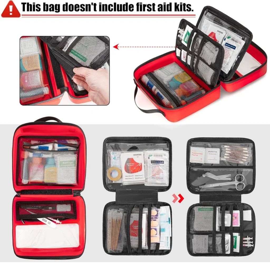 Tas P3K Kosong Tahan Air Tas Medis Kecil Tas Kesehatan Darurat Serbaguna Tas Para Medis Mini Tas Kes