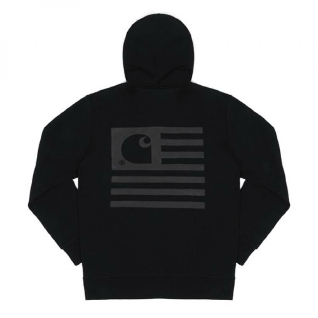 Hoodie Carhatt State Flag Black On Black