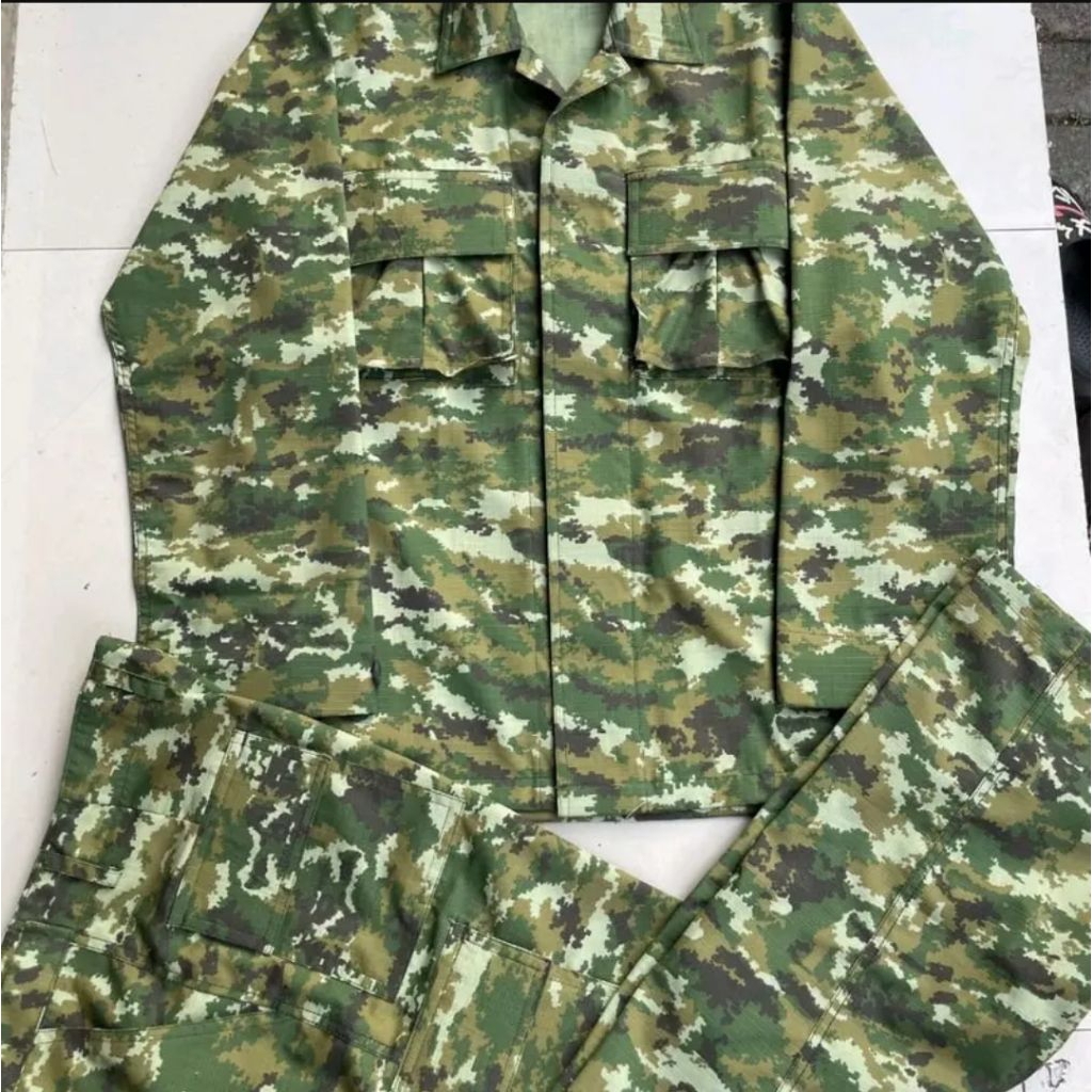Baju PDL TNI Sage Green terbaru bahan Ripstop