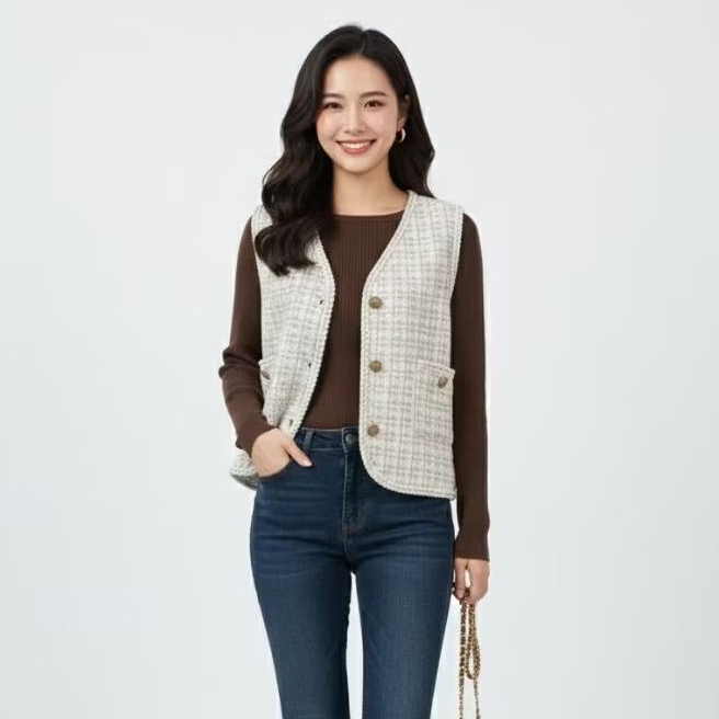 Vest Tweed Premium Import