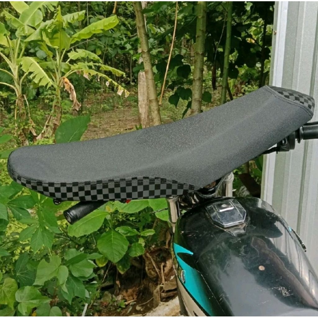 jok satria Fu karbu roadrace amplas list catur kotak 3D - jok satria Fu barong motif catur roadrace 