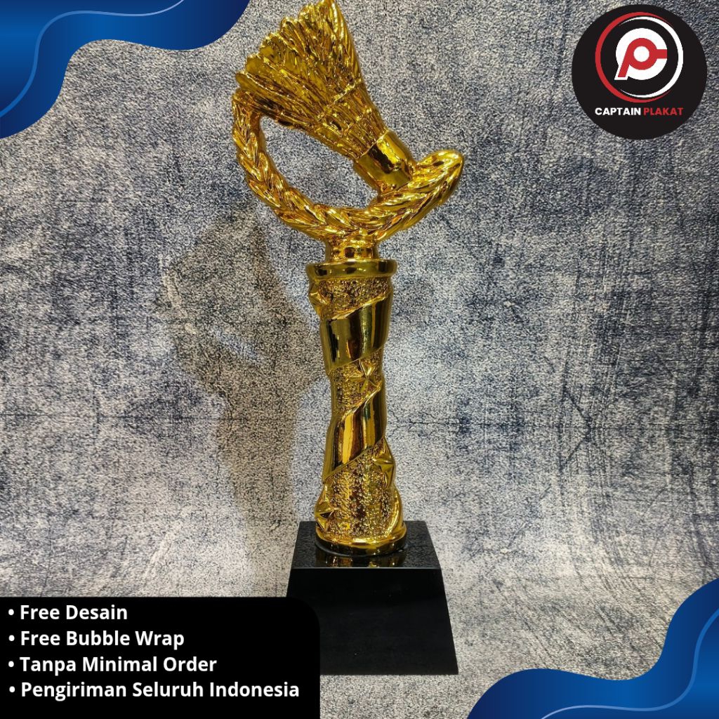 Trophy, Trophy Custom, Trophy Badminton, Trophy Turnamen, Trophy Mewah, Trophy Elegan