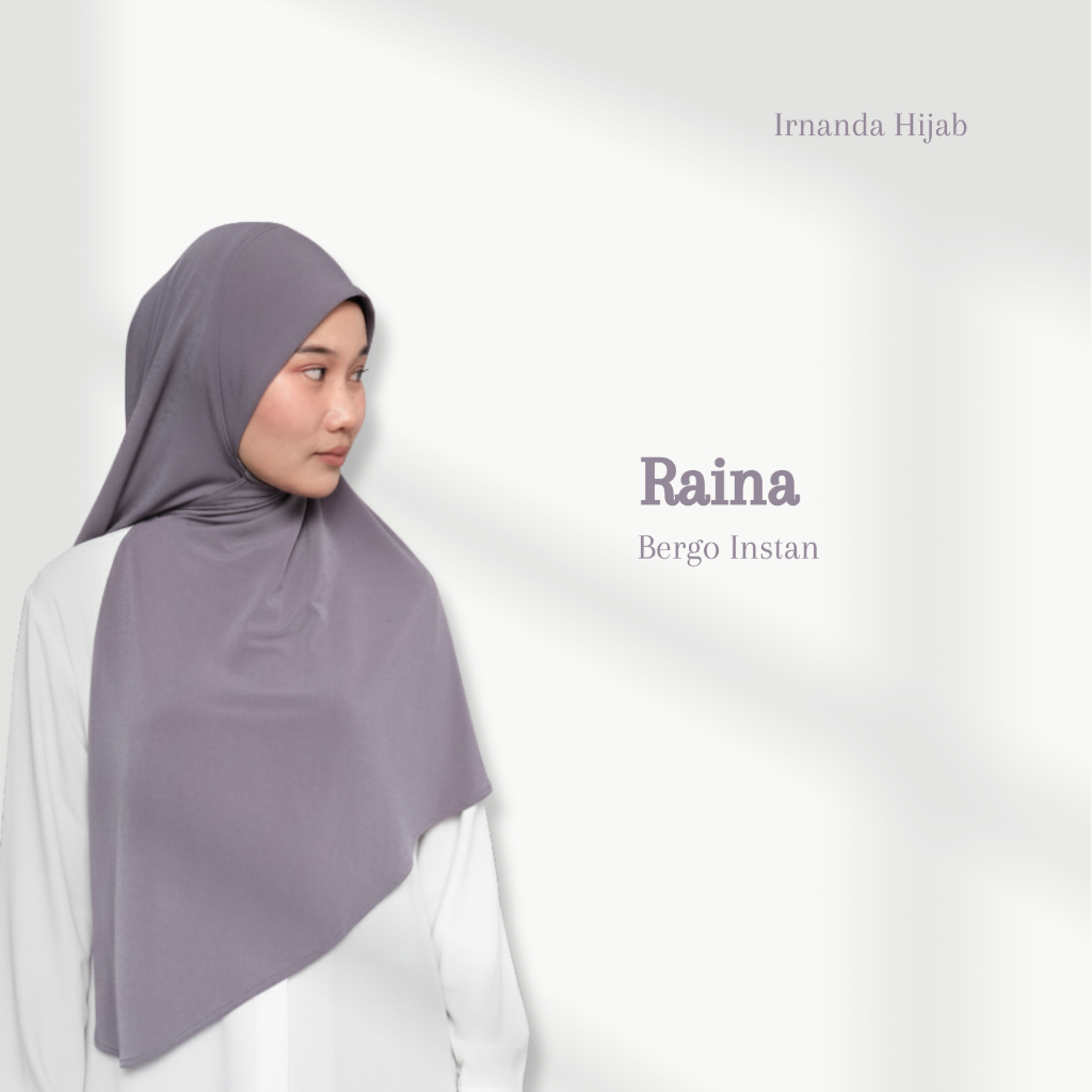 Irnanda Raina Hijab Instant Segitiga Anti tembem Soft Pad Jersey Diamond Premium