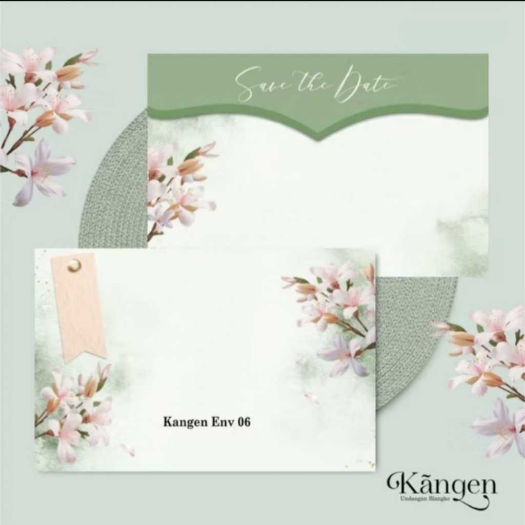 (100pcs) Blanko Kosongan Undangan Semi Amplop Softcover Aesthetic Kangen Envelope 06