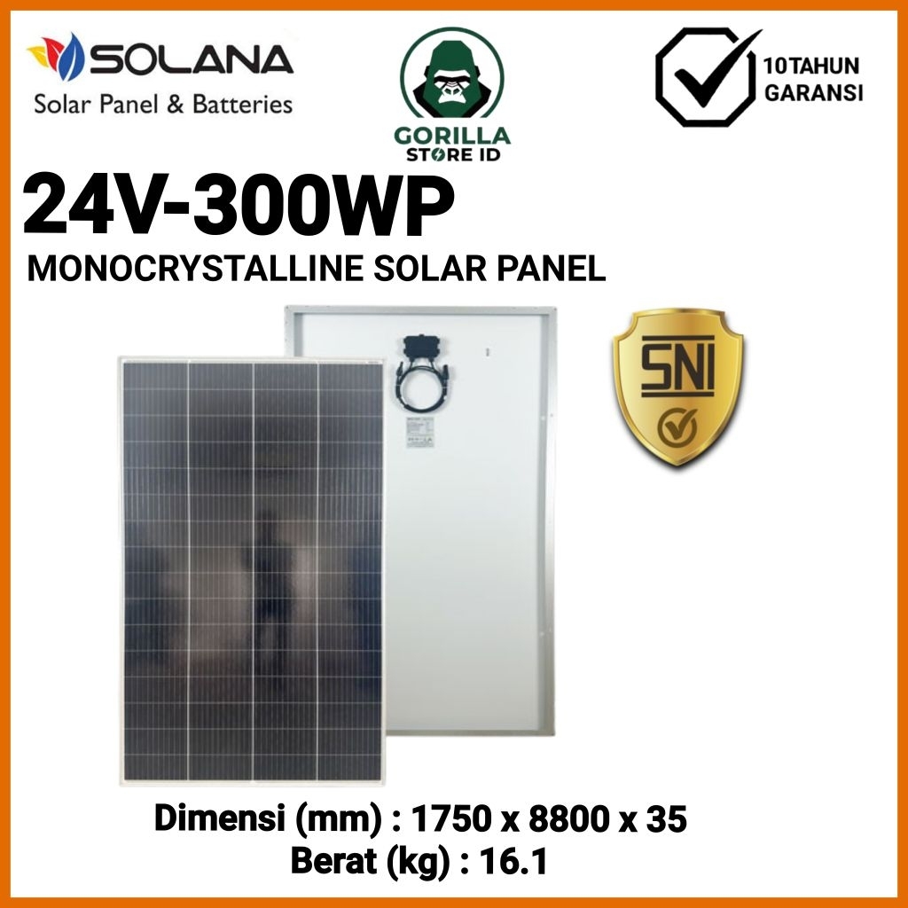 SOLAR PANEL 300WP SOLANA SOLAR CELL MONOCRYSTALLINE