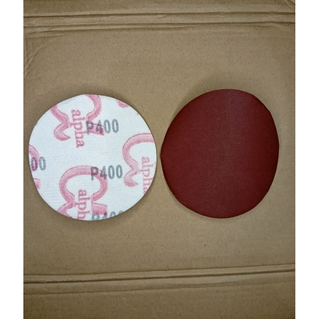 2pcs AMPLAS BULAT VELCRO 4 INCH 400GRIT